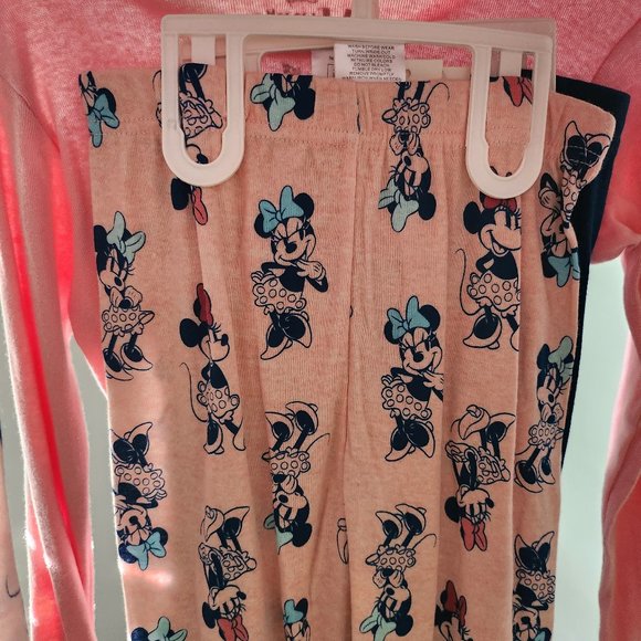 Set of 2 Pairs Disney Minnie Mouse 100% Cotton Sleepwear Set Size 8 Kids - Picture 6 of 10